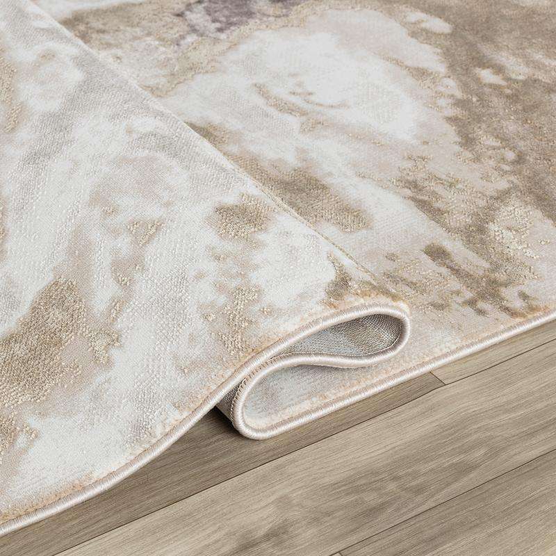 Elit Crimp Beige Brown Rug