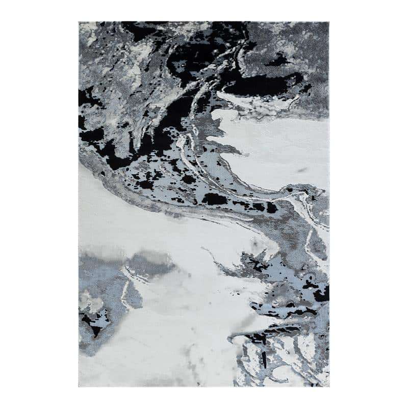 Elit Crimp Grey Black Rug