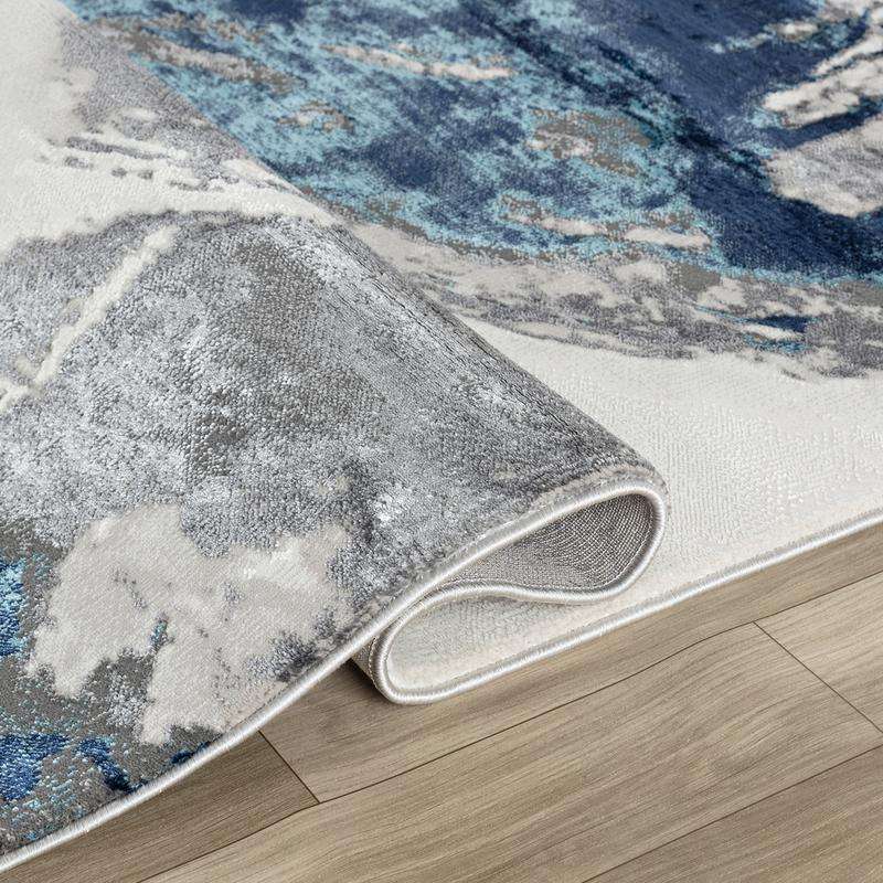 Elit Crimp Grey Blue Rug