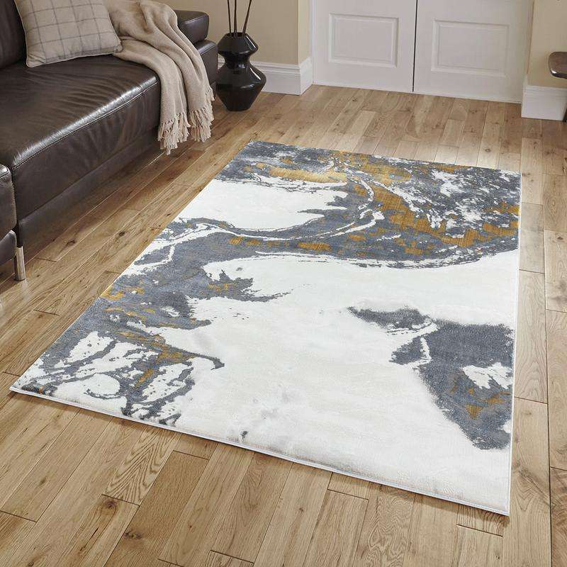 Elit Crimp Grey Gold Rug