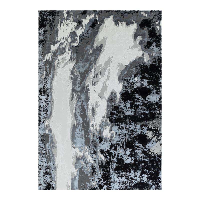Elit Dark Cloud Grey Black Rug