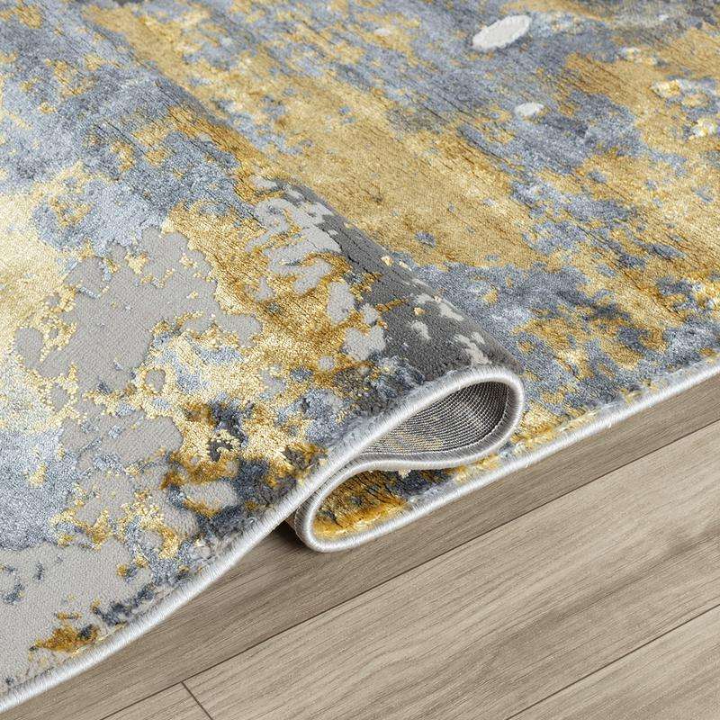 Elit Dark Cloud Grey Gold Rug
