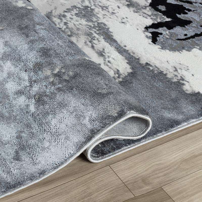 Elit Forest Grey Black Rug