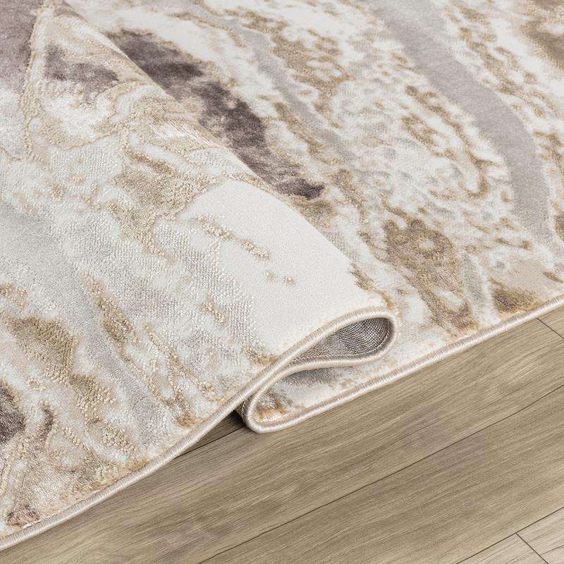 Elit Hole Beige Brown Rug