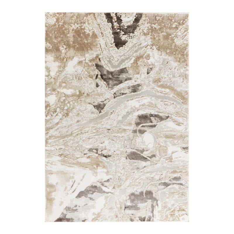 Elit Hole Beige Brown Rug