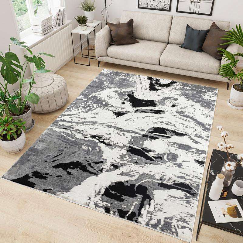 Elit Hole Grey Black Rug