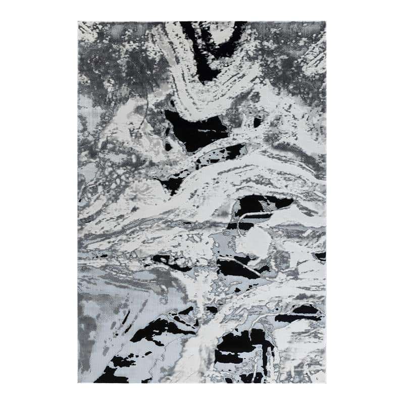 Elit Hole Grey Black Rug