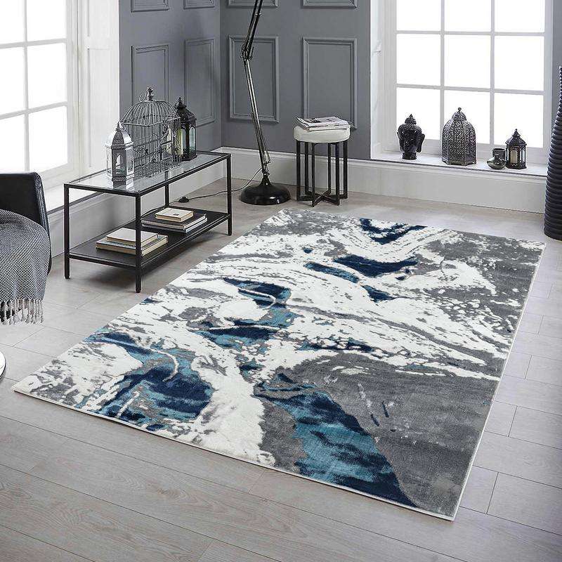 Elit Hole Grey Blue Rug