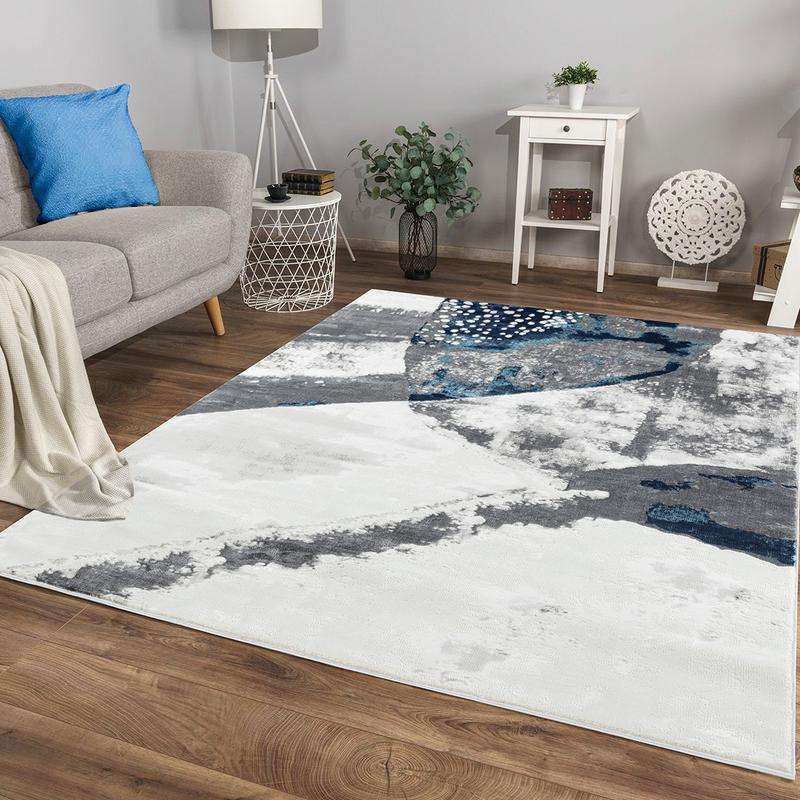 Elit Plain Grey Blue Rug