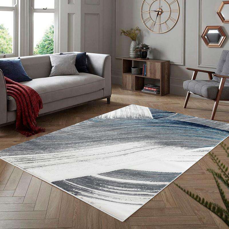 Elit Ribbon Grey Blue Rug