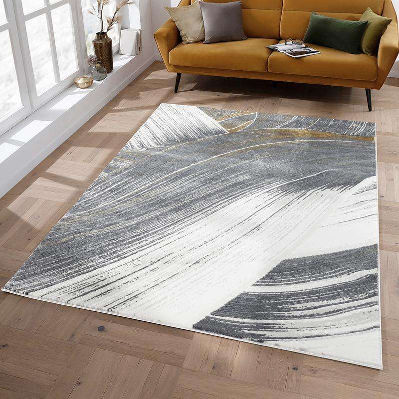 Elit Ribbon Grey Gold Rug