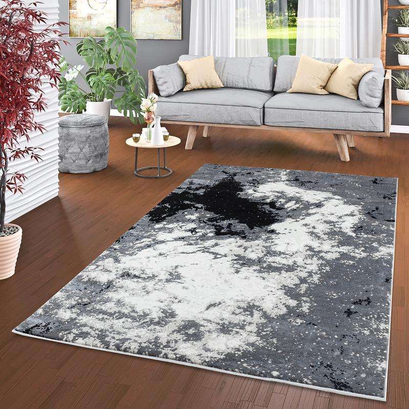 Elit Softy Grey Black Rug