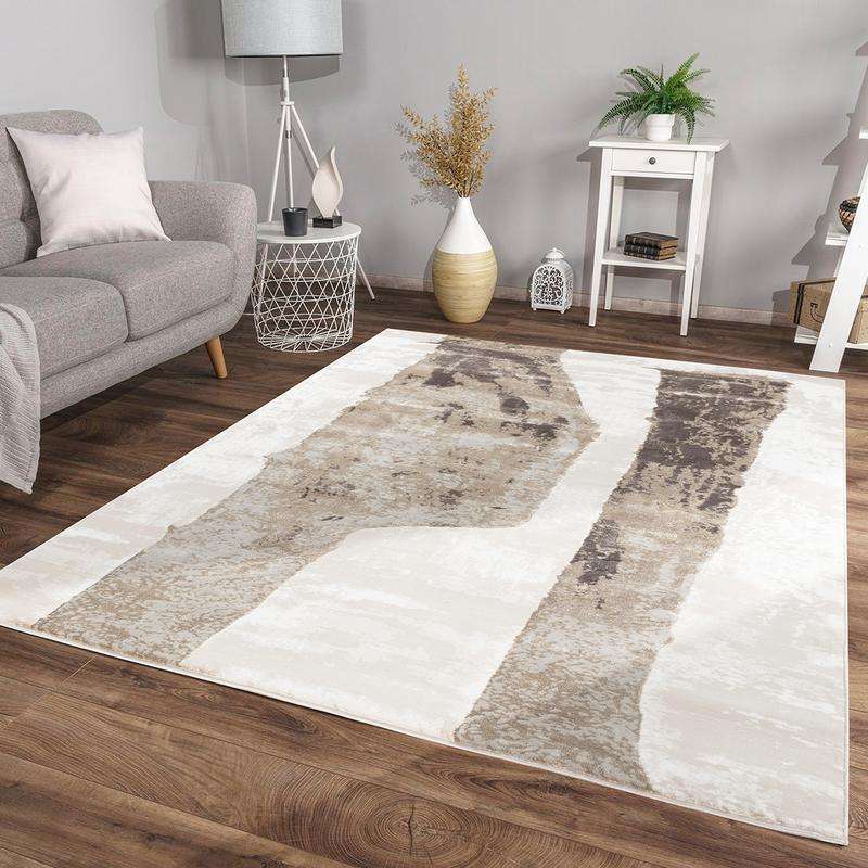 Elit Stripe Beige Brown Rug