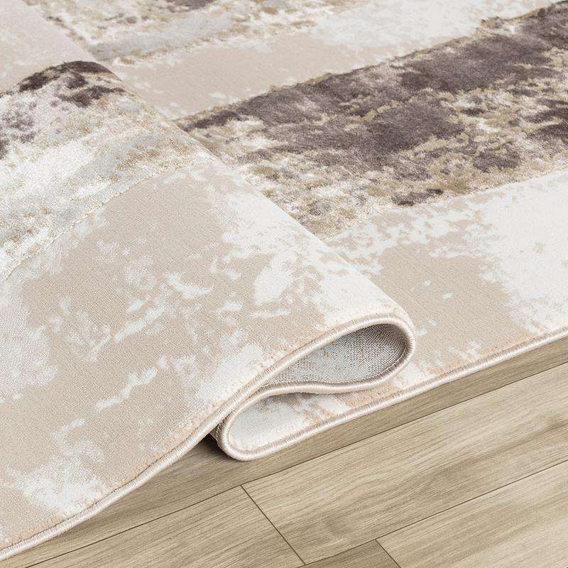 Elit Stripe Beige Brown Rug