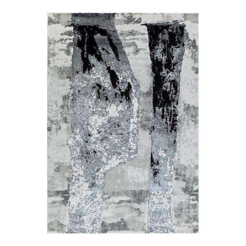 Elit Stripe Grey Black Rug