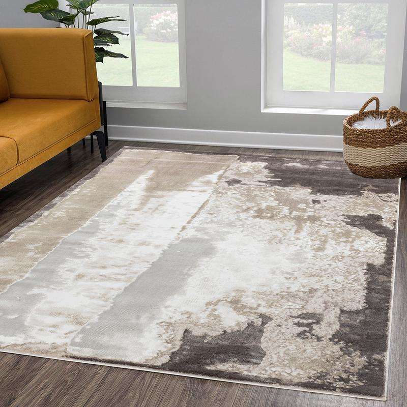 Elit Texture Beige Brown Rug