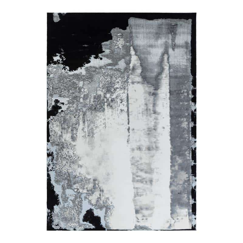 Elit Texture Grey Black Rug