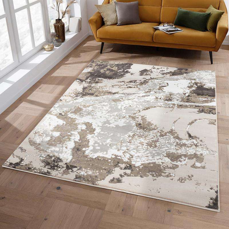 Elit PLAIN Beige Brown Rug