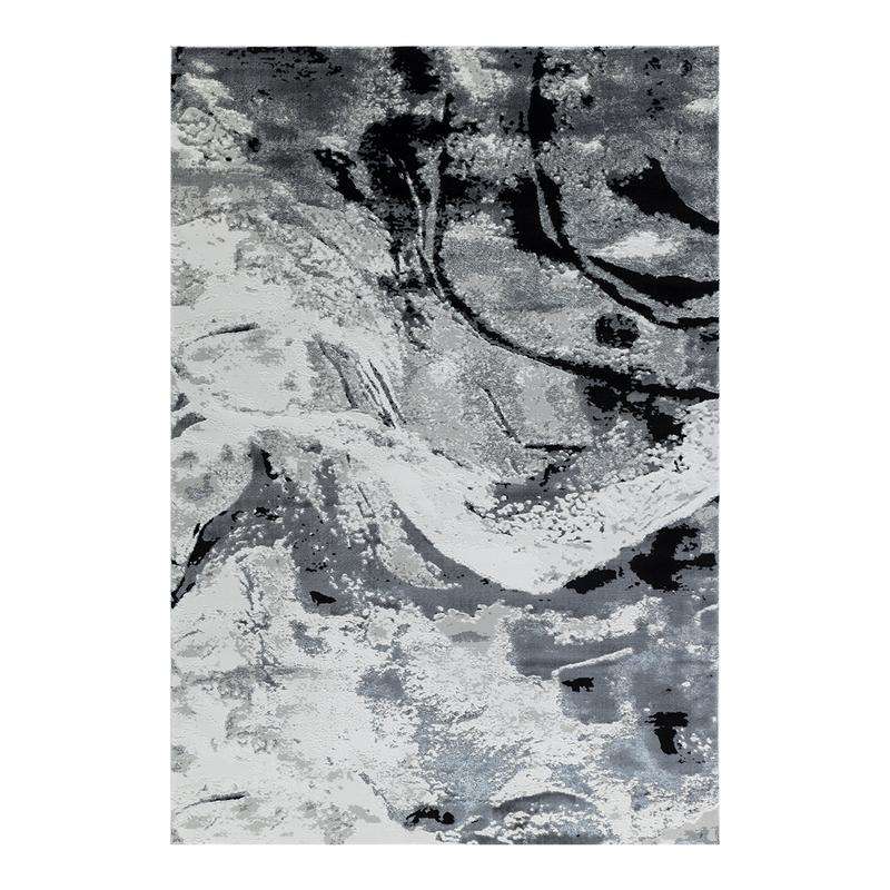 Elit Wave Grey Black Rug