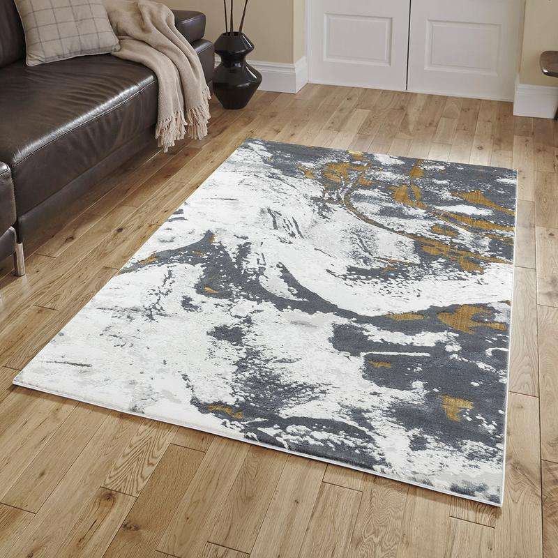 Elit Wave Grey Gold Rug