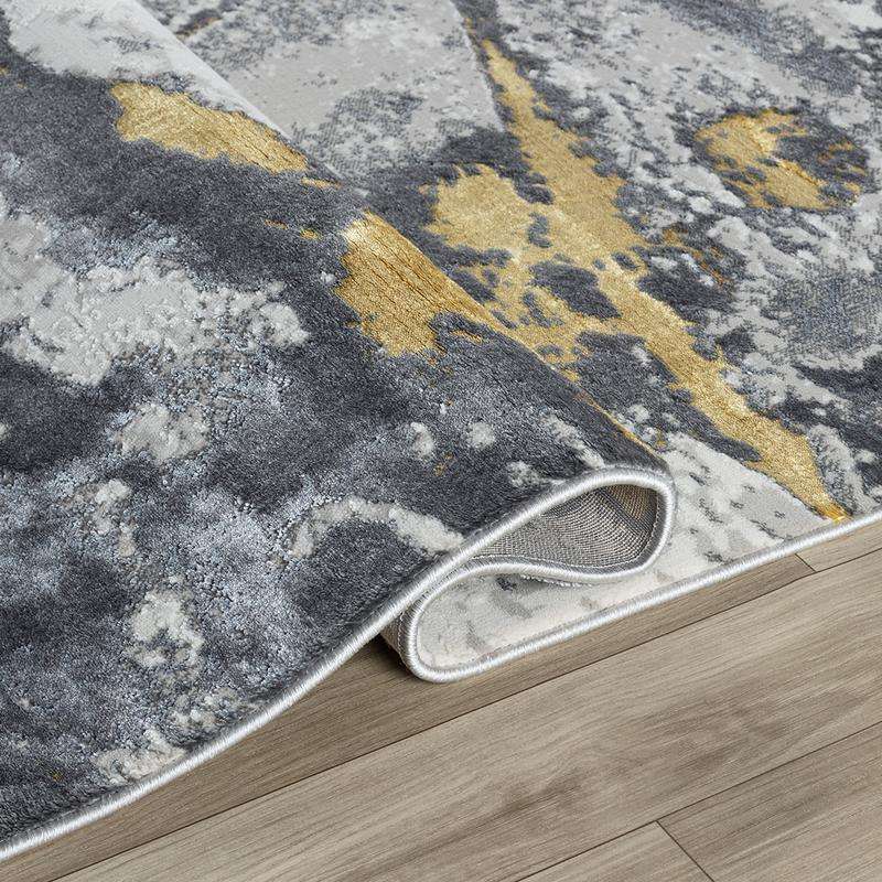 Elit Wave Grey Gold Rug