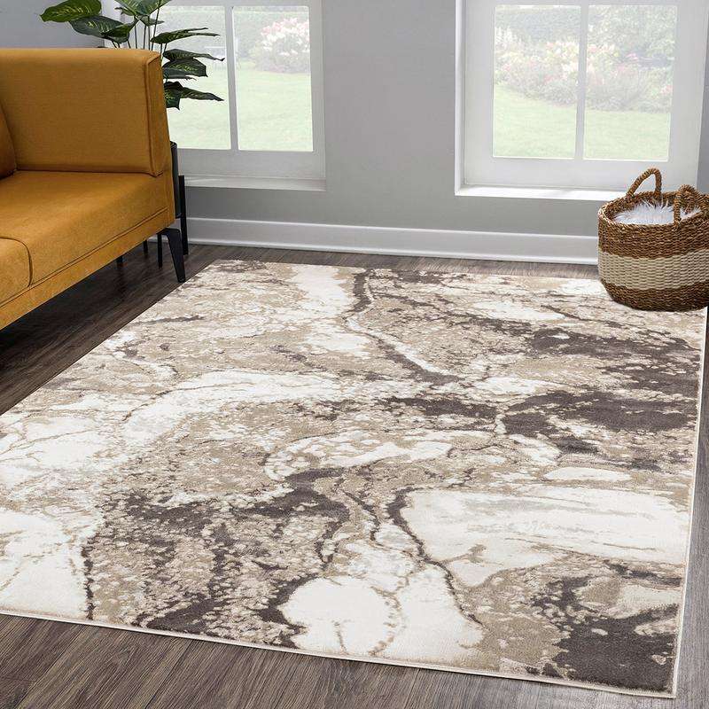 Elit Zenpine Beige Brown Rug
