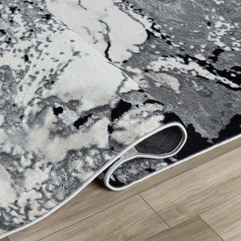 Elit Zenpine Grey Black Rug