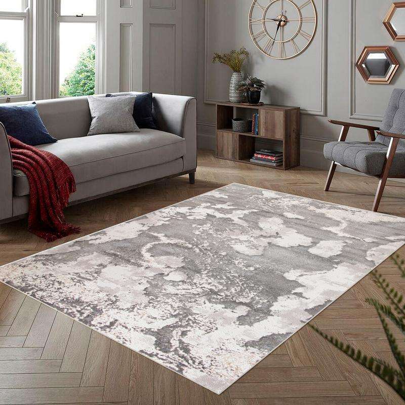 Gold Grey Rug - C1679