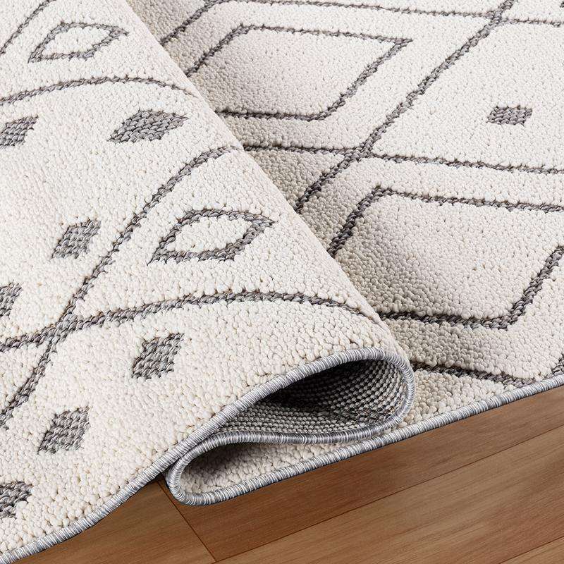 Jute Diamond White Rug
