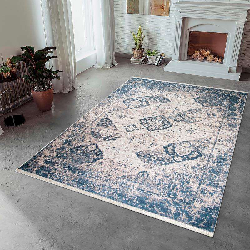 Kilim Beige Blue Rug