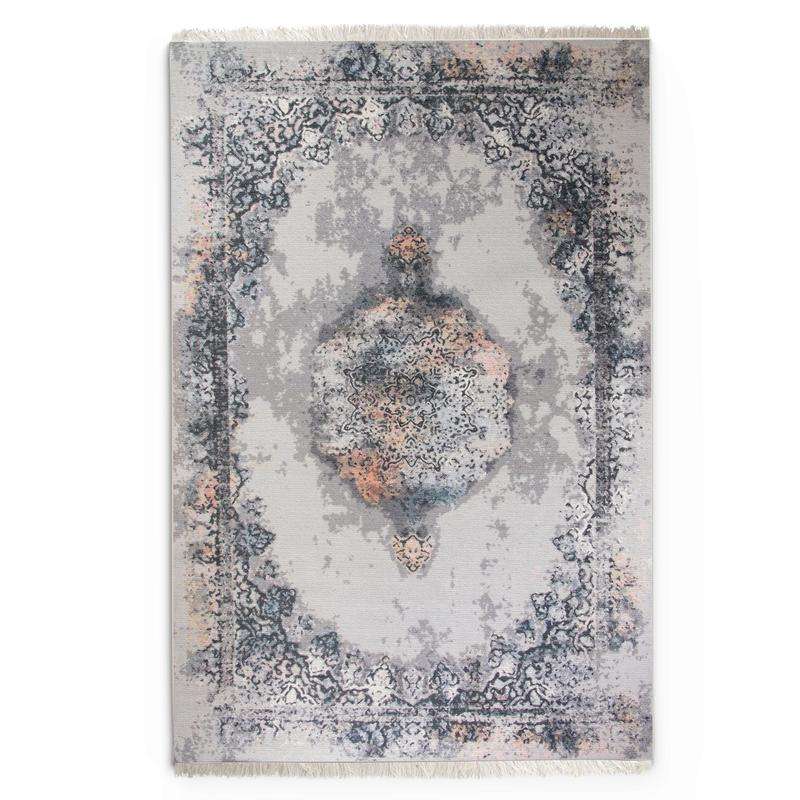 Kilim Light Grey Black Rug