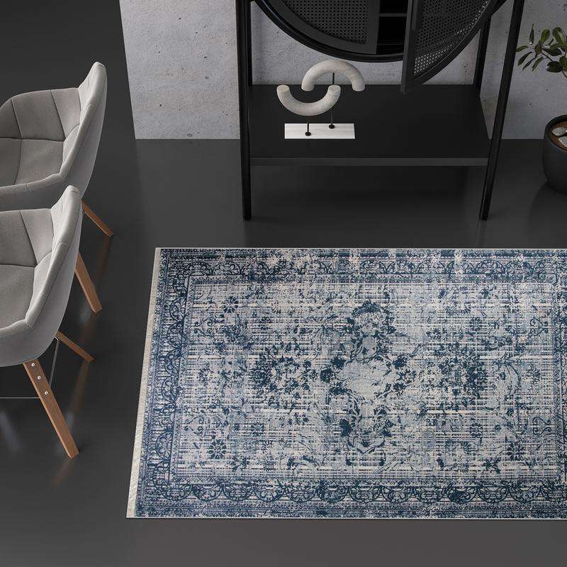 Kilim Navy Blue Rug