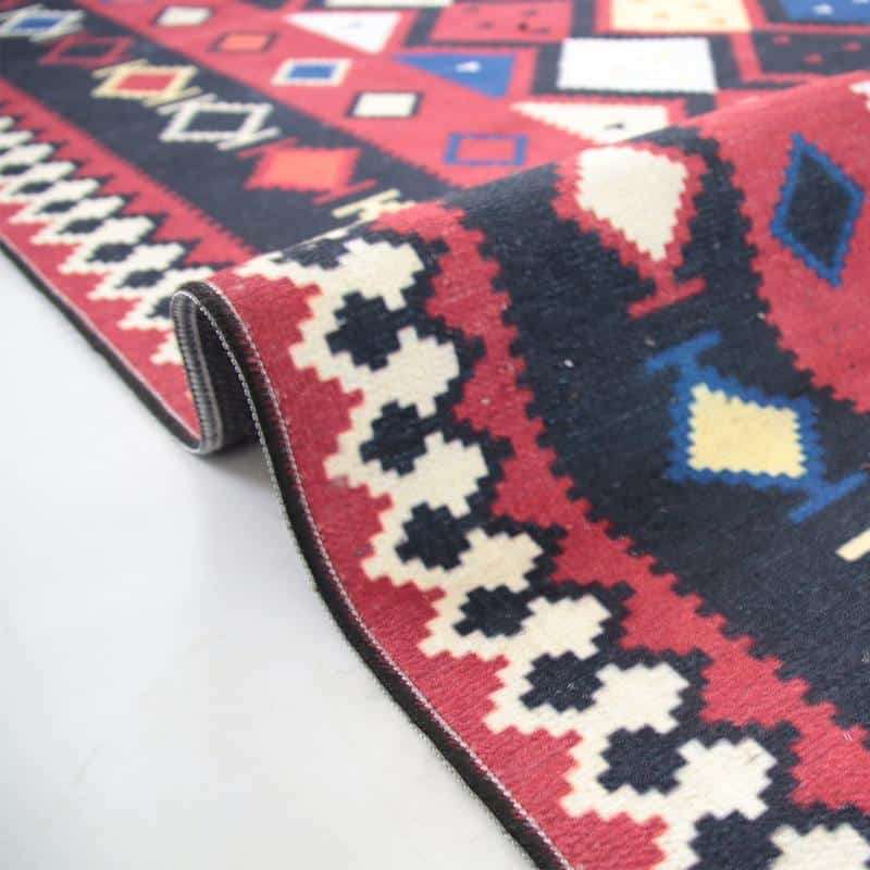 Kilim Red Black Blue Rug