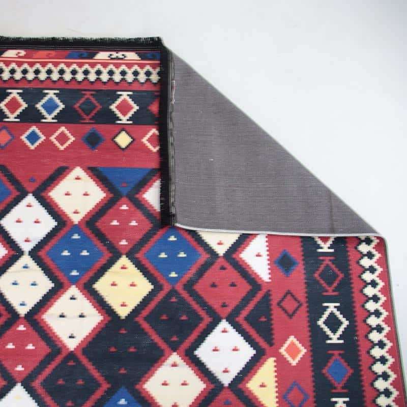 Kilim Red Black Blue Rug
