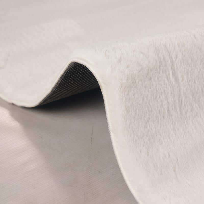 Kurk Faux Fur White Rug