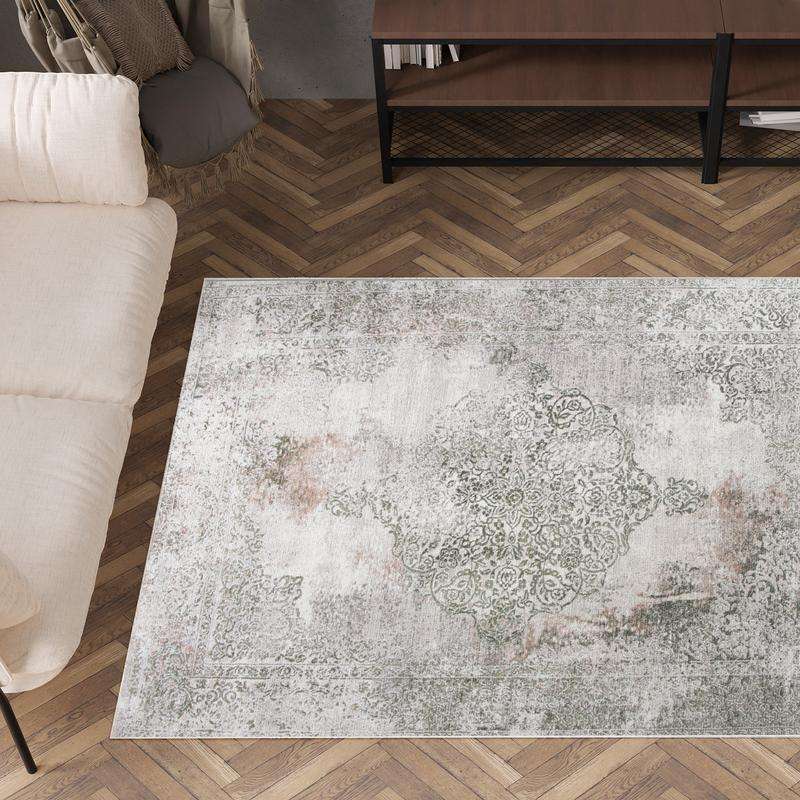 Merry Cream Green Rug MR252
