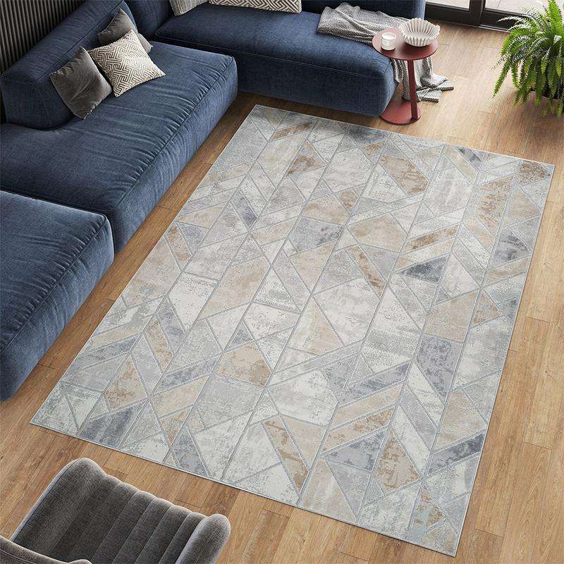 Rainbow Cream Grey Rug - 22404A