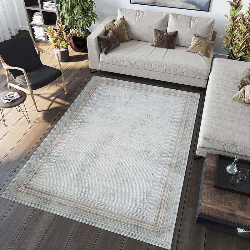 Amber Cream Light Grey Rug - 31366A