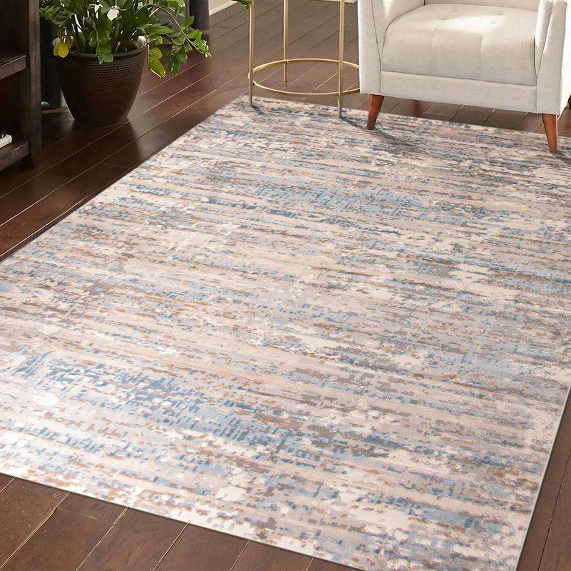 Rainbow Dark Soft Pattern Beige Rug