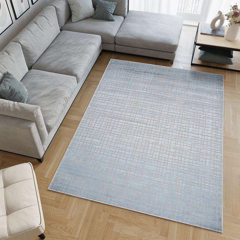 Rainbow Grey Dark Blue Rug - 27922B