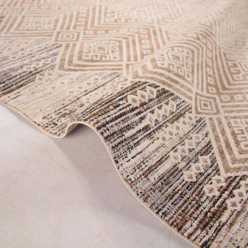 Random Ethnic Figure Pattern Beige Rug