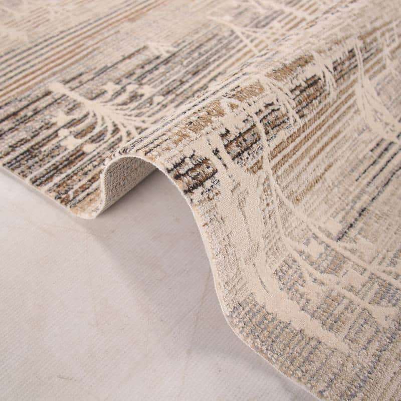 Random Tree Pattern Beige Rug