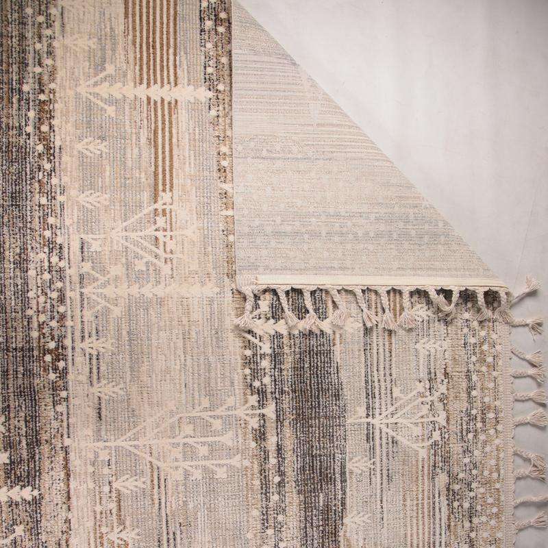 Random Tree Pattern Beige Rug