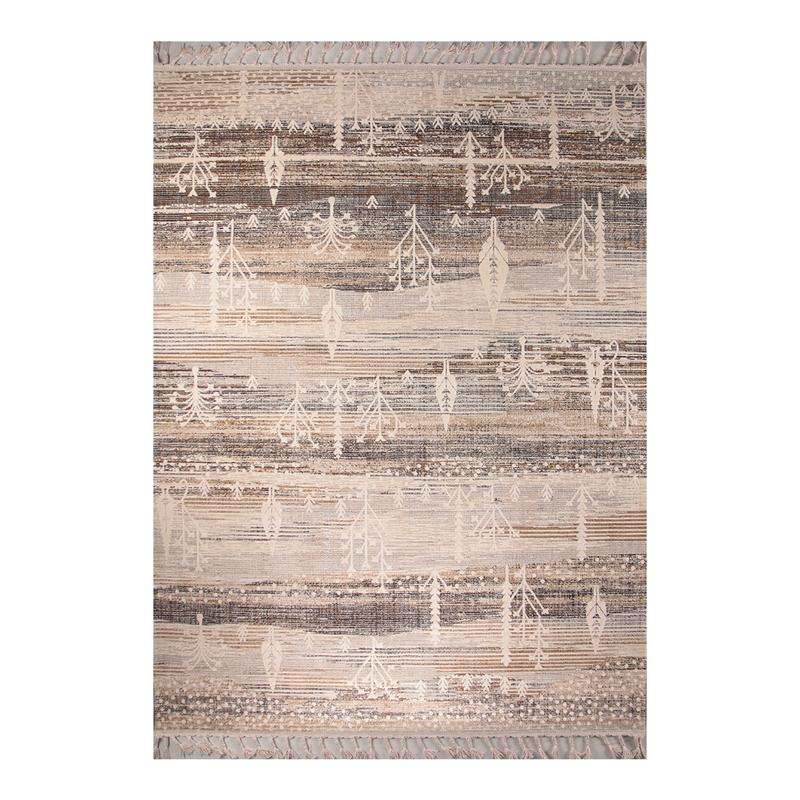 Random Tree Pattern Beige Rug