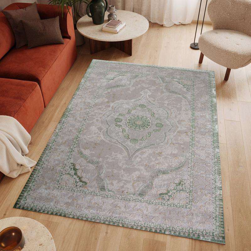 Star Cream Green Rug - LP438