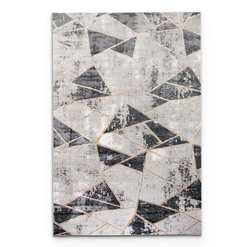 Star Grey Black Rug - LP207