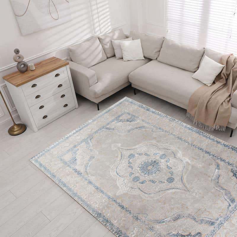 Star Grey Navy Rug - LP438