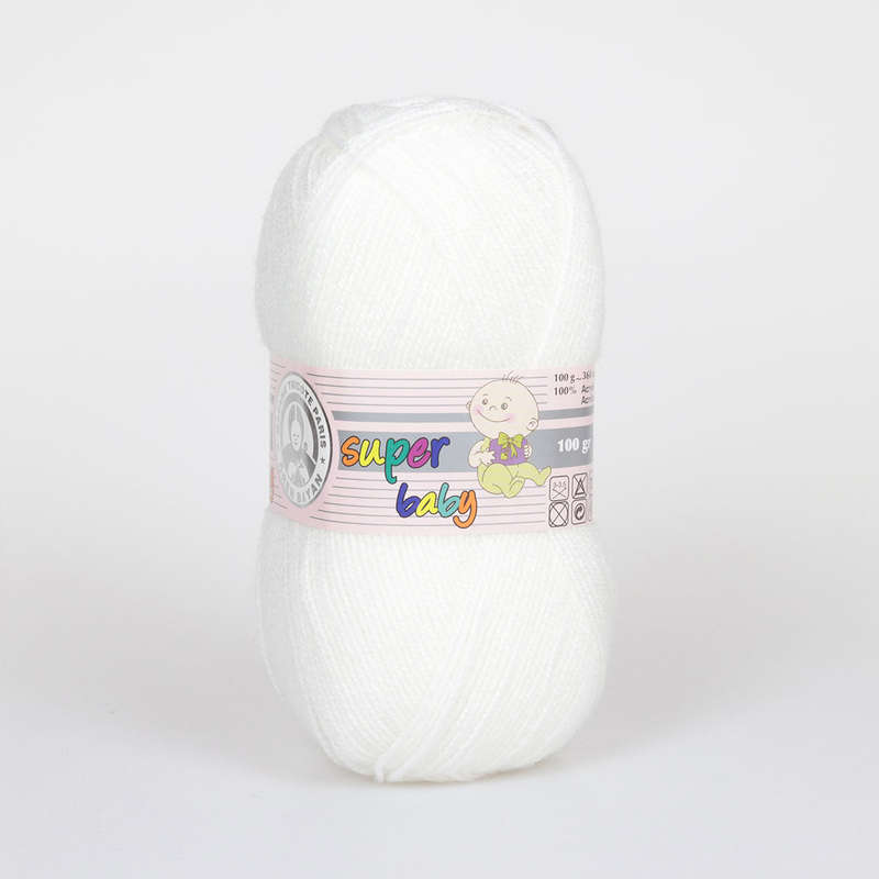 Super Baby Hand Knitting Yarn White