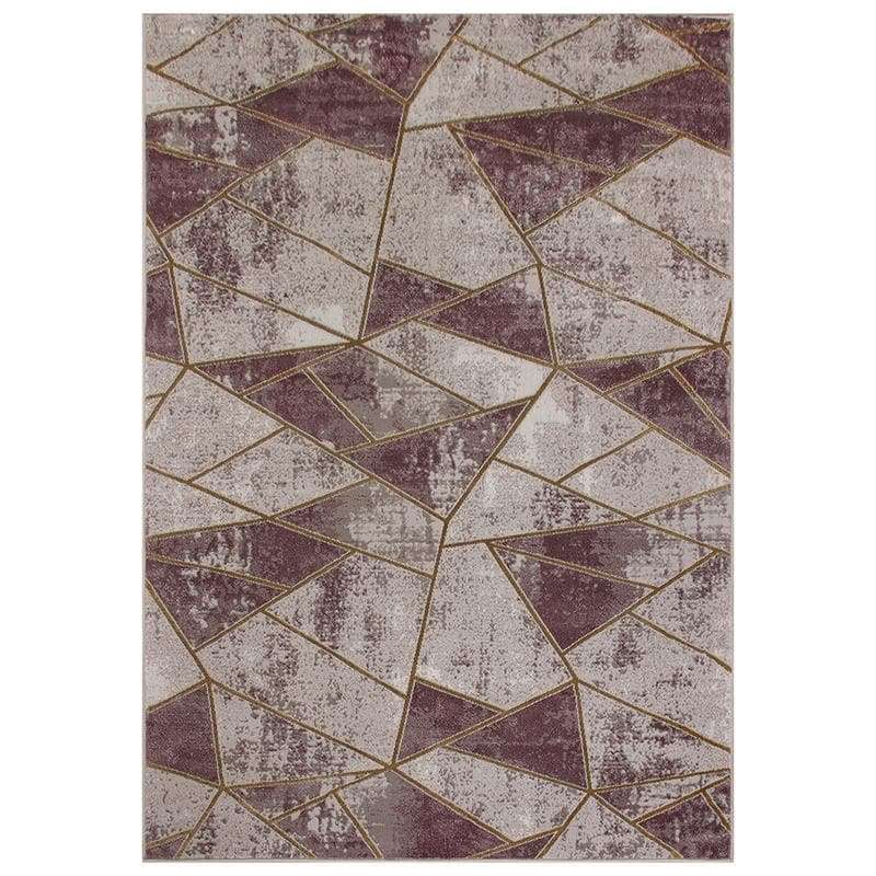 Star Modern Pink Puzzle Rug