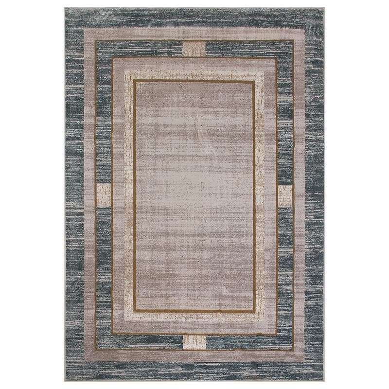 Star Modern Blue D Frame Rug